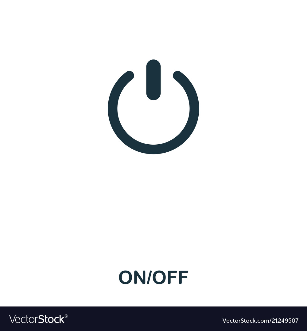 On off icon line style design ui