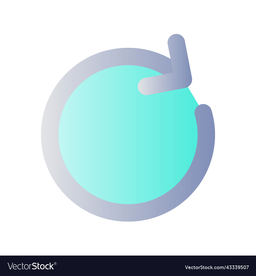 Repeat flat gradient color ui icon vector image Repeat flat gradient color ui icon