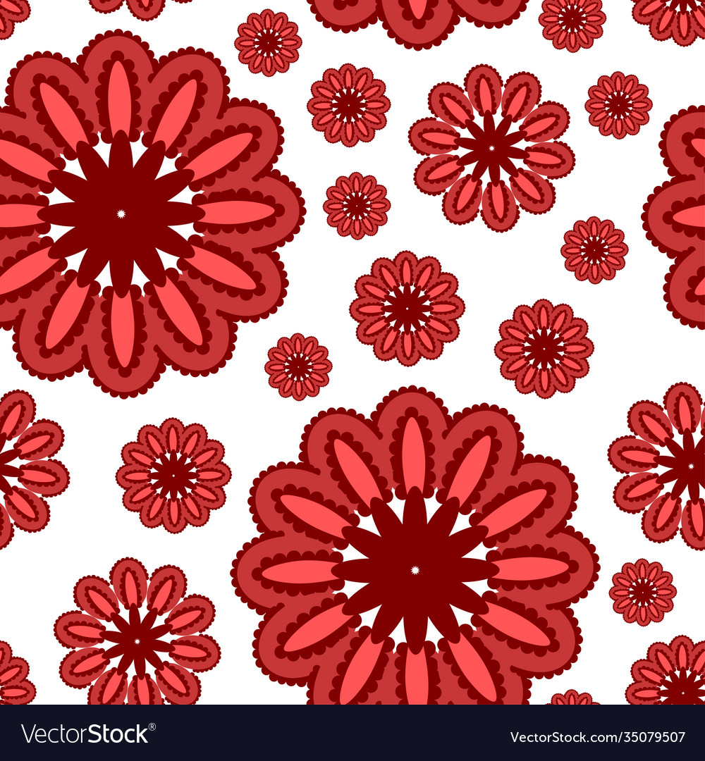 Seamless pattern with floral elements image