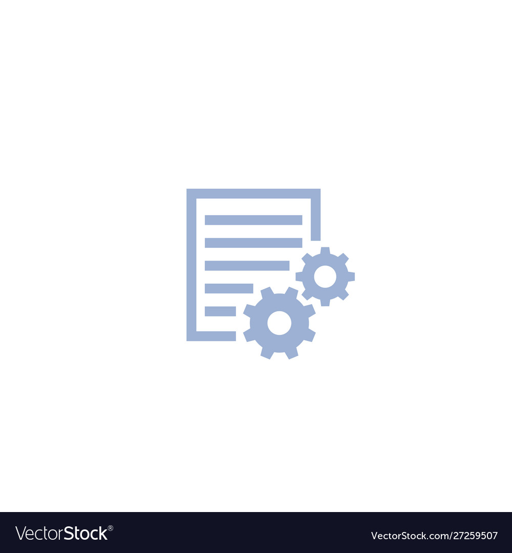 Settings file icon on white
