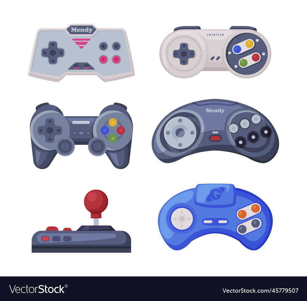 Video game controller and electronic device vector image Video game controller and electronic device