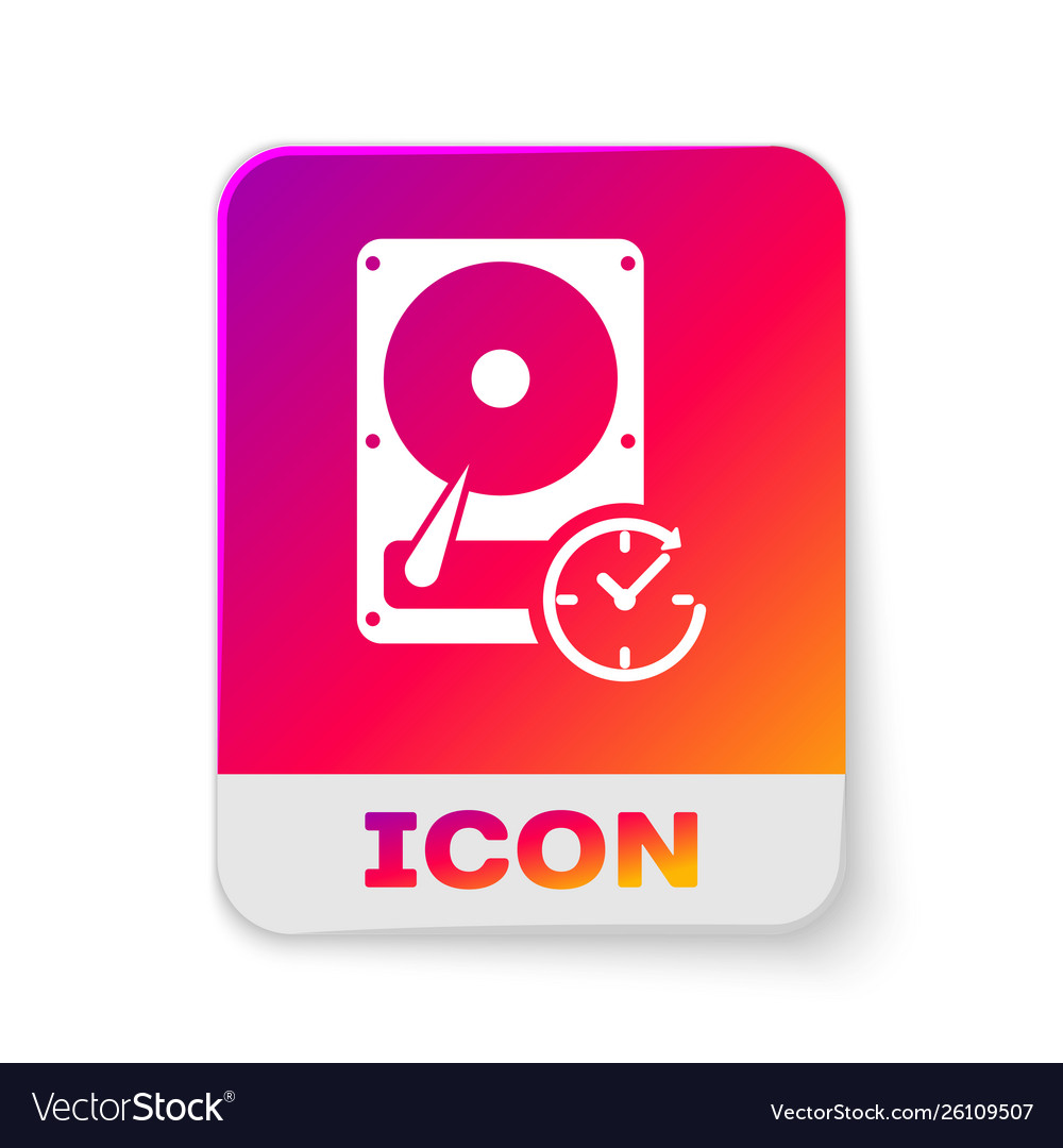 White hard disk drive with clockwise sign data vector image White hard disk drive with clockwise sign data