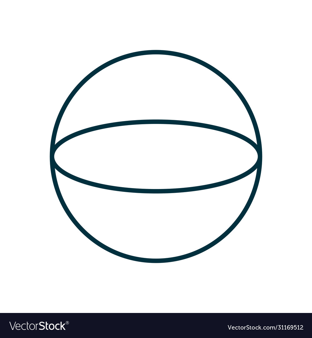 3d sphere line style icon design