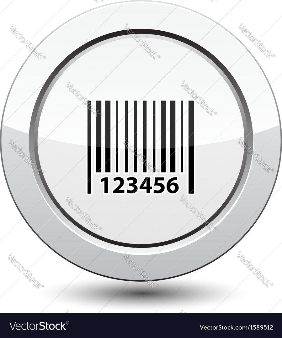 Button with barcode icon