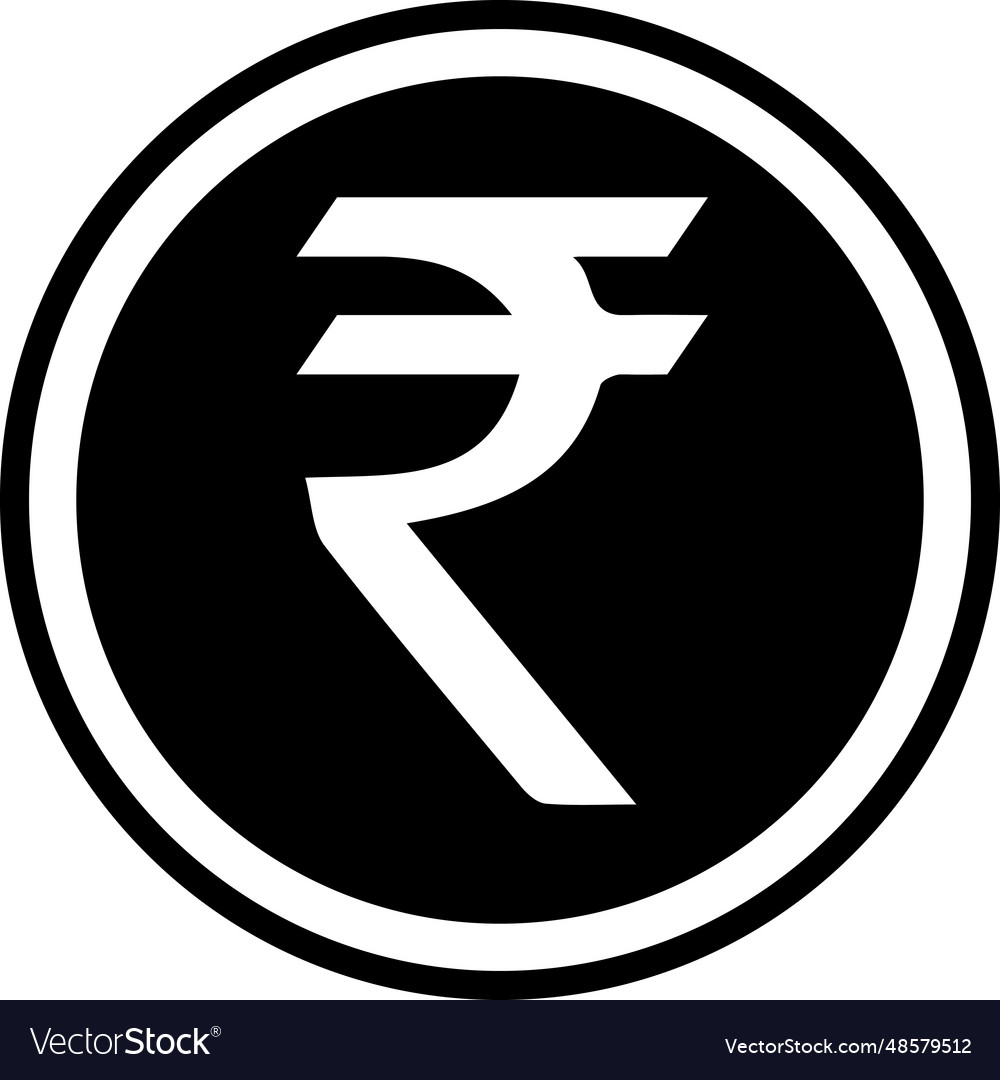 Currency symbol india indian rupee sign inr Vector Image