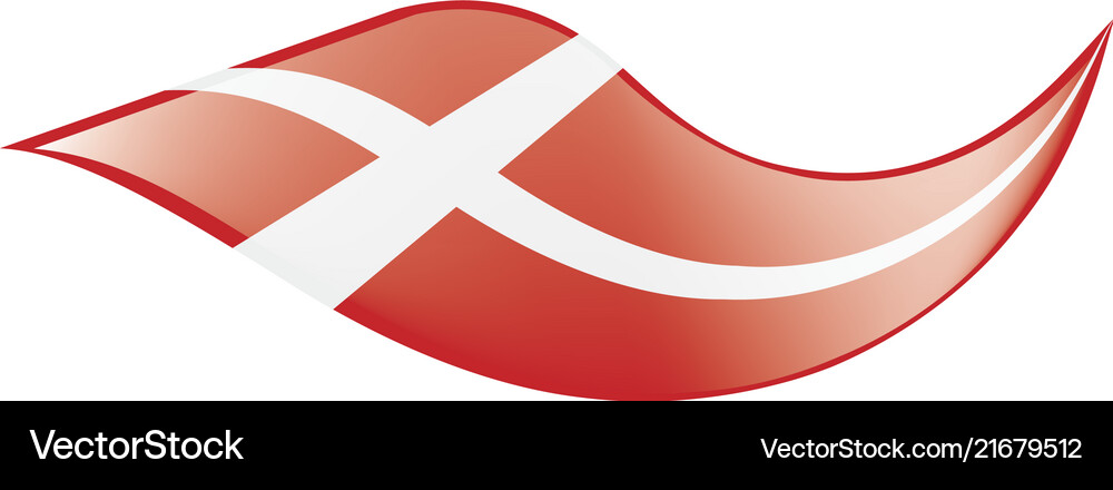 Denmark flag Royalty Free Vector Image - VectorStock
