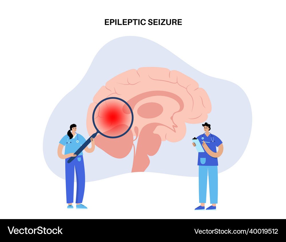 Epilepsy seizure concept Royalty Free Vector Image