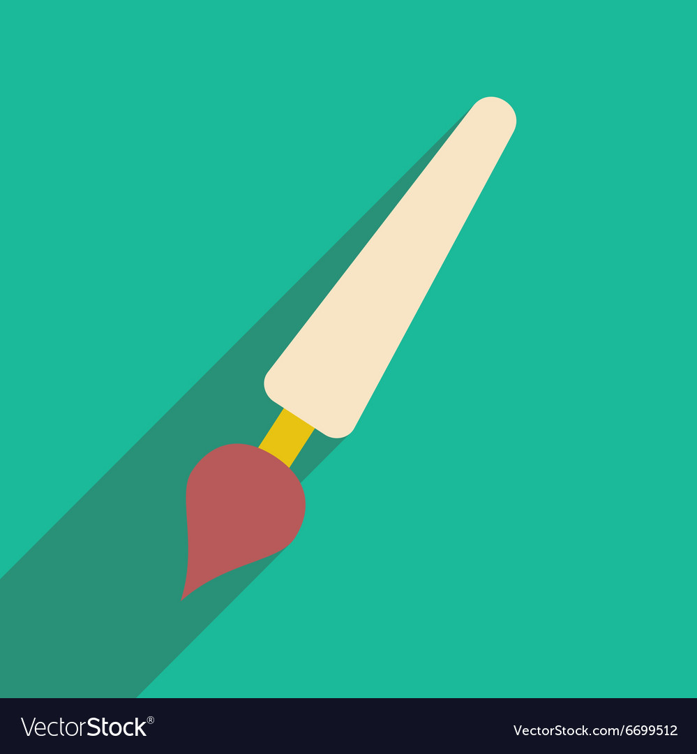 Flat with shadow icon and mobile application pen