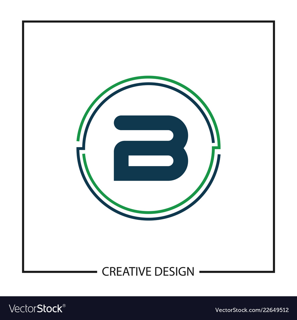 Initial letter b logo template design