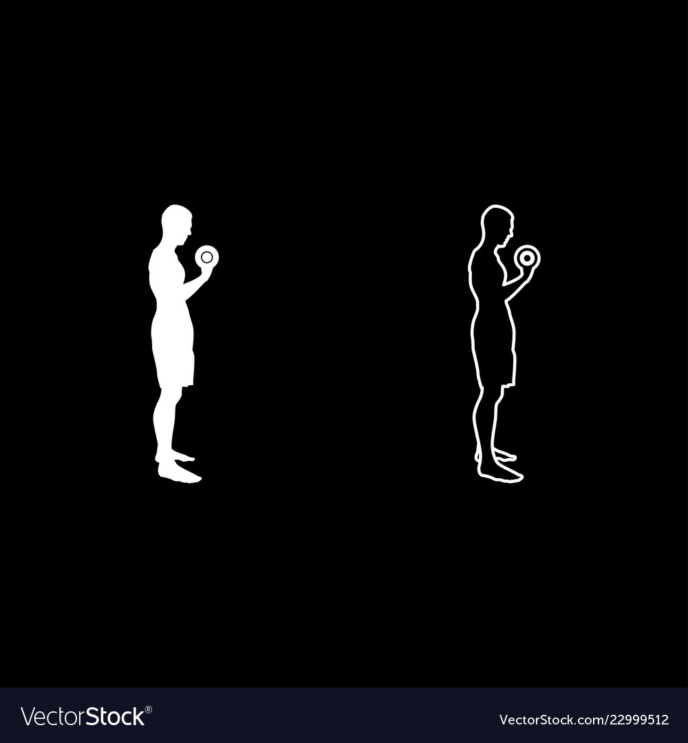 Man Exercising with Dumbbells