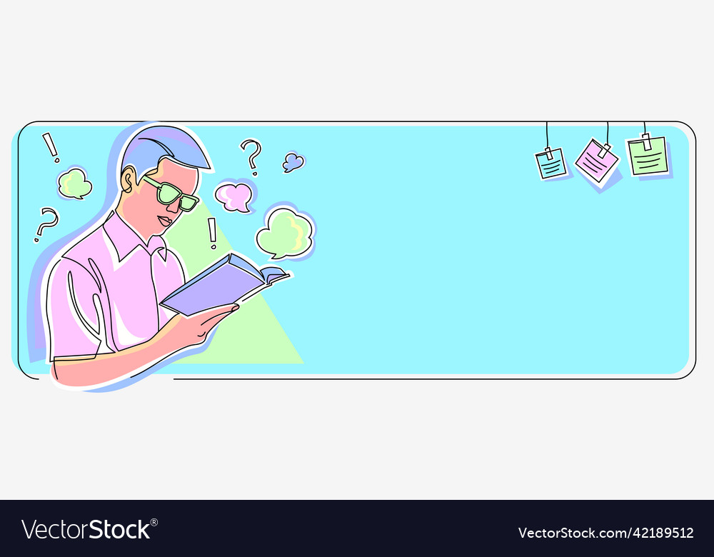Man studying book learning new strategies
