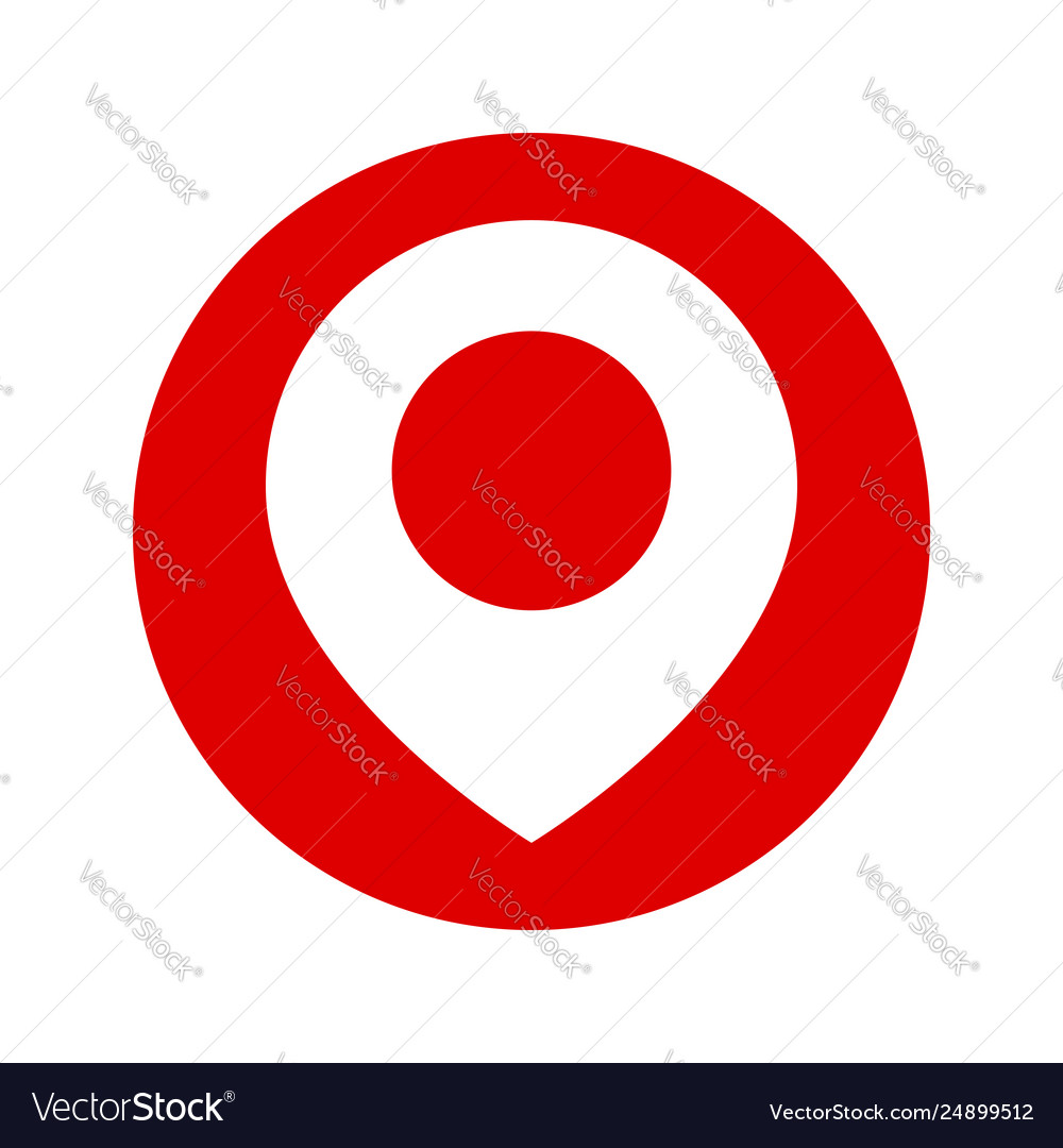 Map pointer symbol flat icon or logo for web