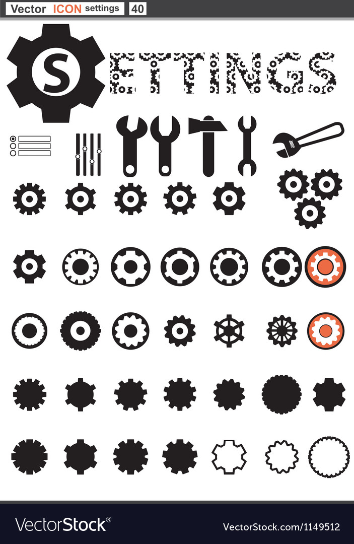 Setzen Sie Web-Symbole Einstellungen Cogwheel