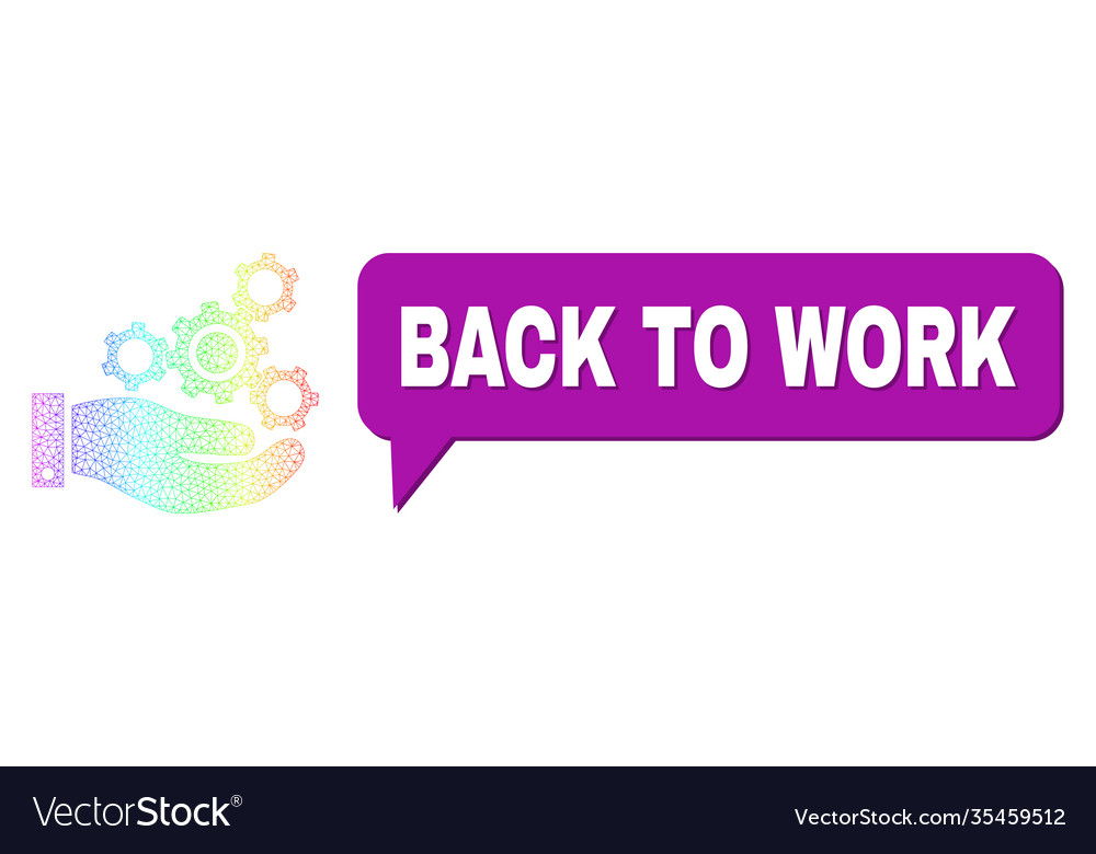 Spectral net gradient mechanics service icon vector image Spectral net gradient mechanics service icon
