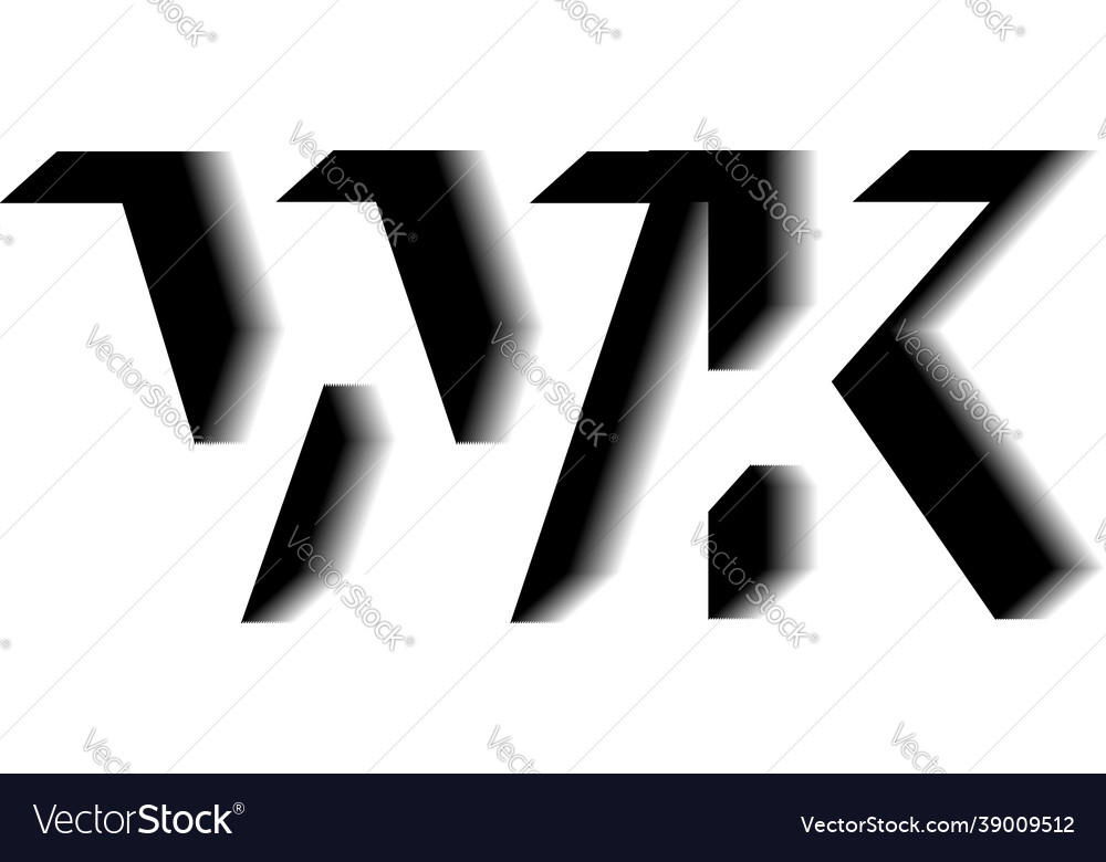 Wk monogram shadow shape style