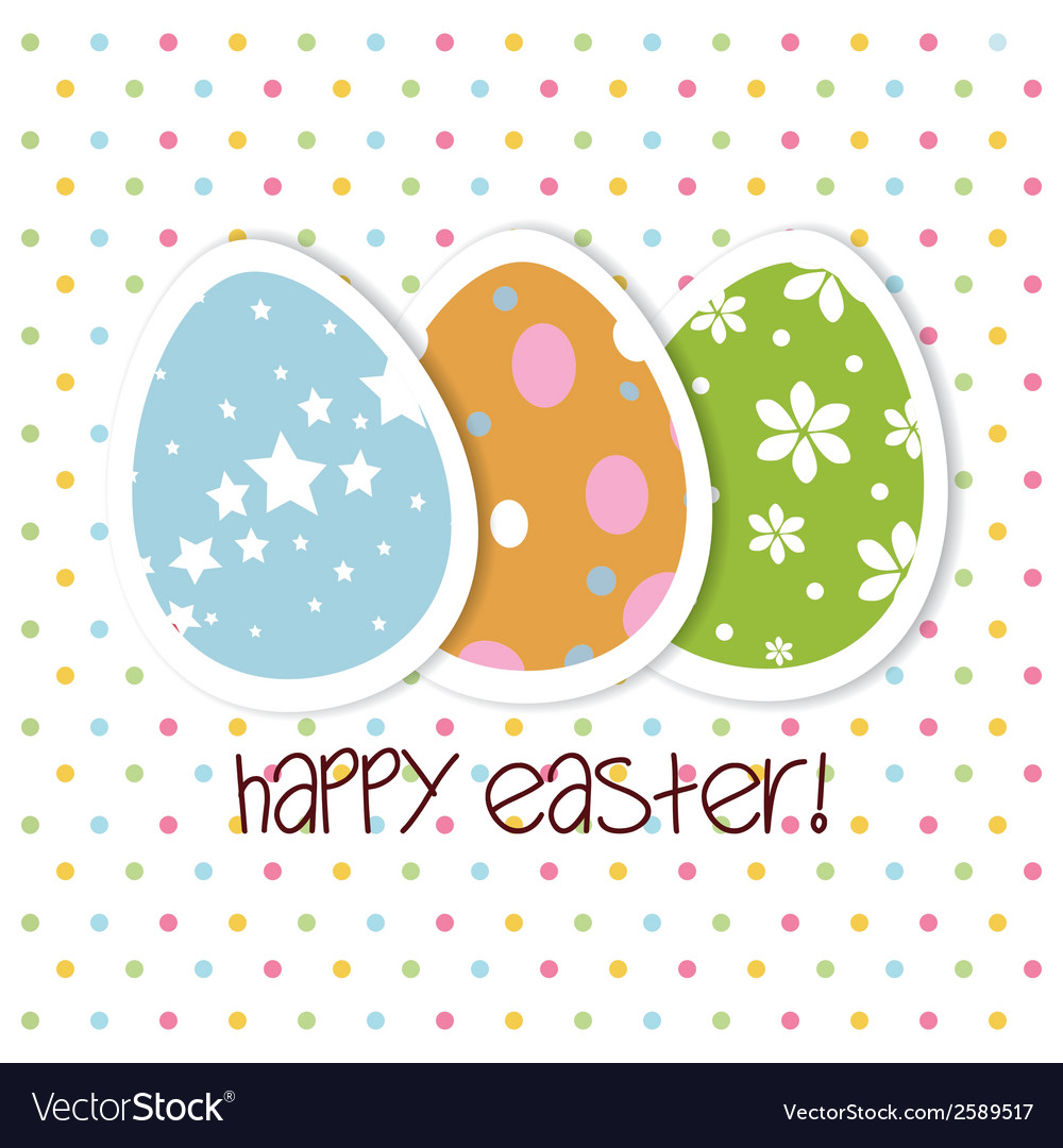 Abstract happy easter background with special Vector Image