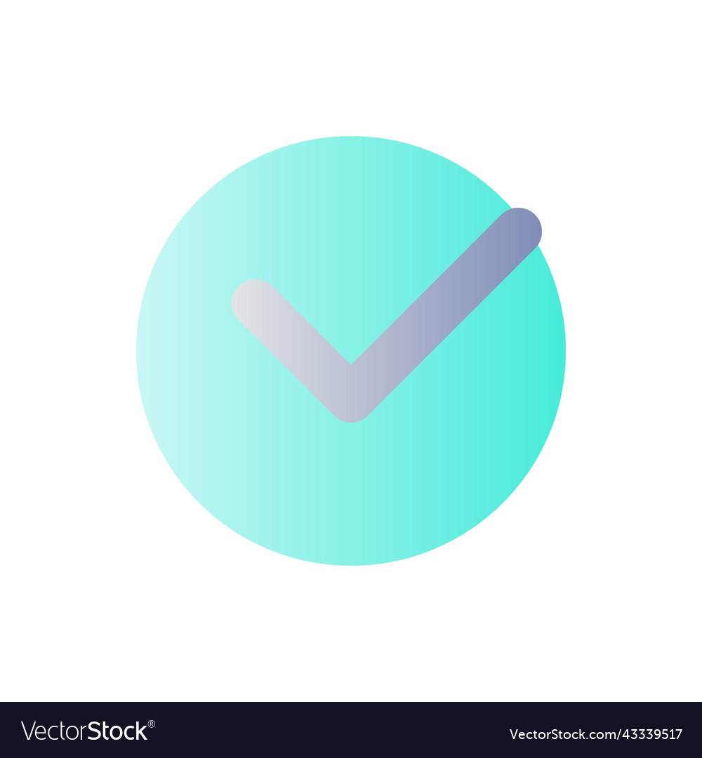 Accept button flat gradient color ui icon