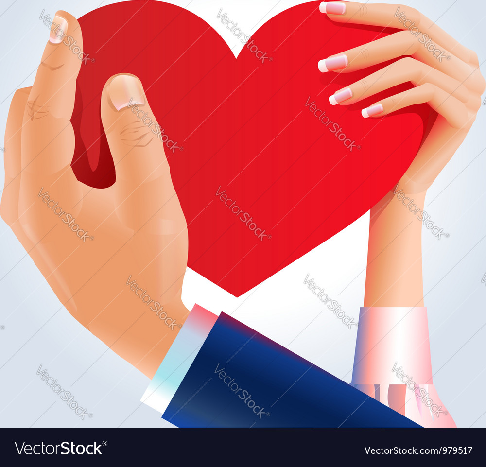 Couple holding heart