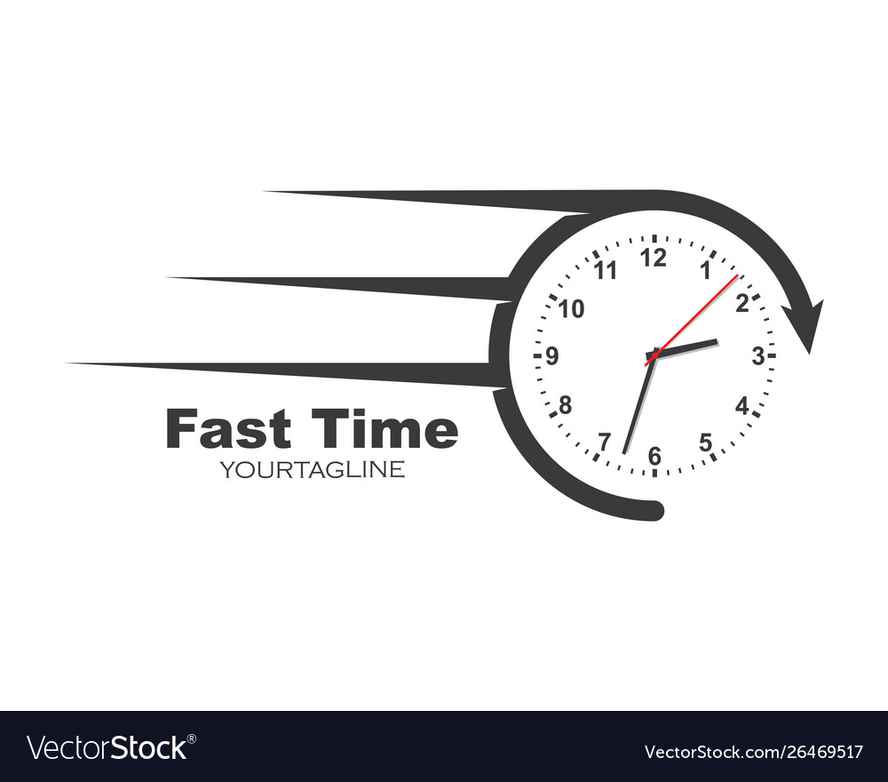 Fast in time logo icon design