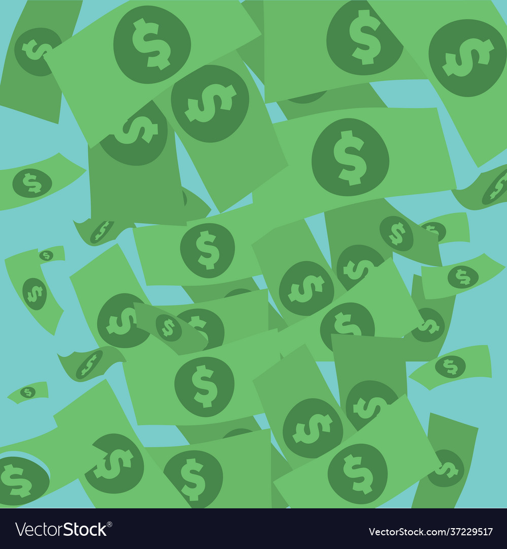 Flat design banknotes background business concept Vector Image