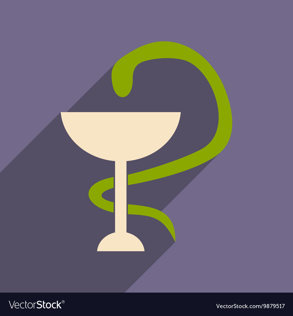 Flat with shadow icon and mobile application snake