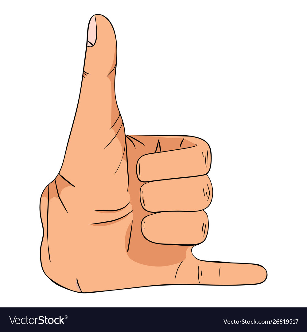 Hand gesture with phone sign