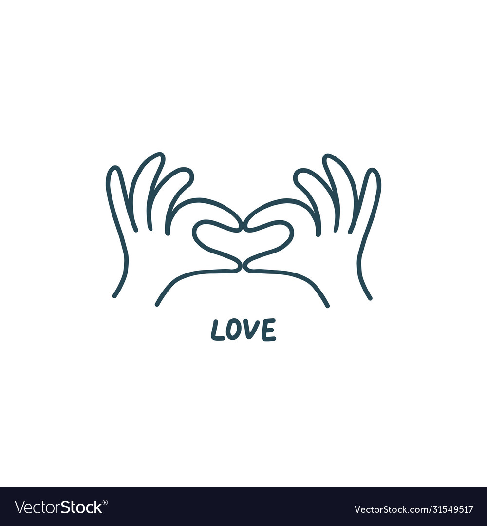 Hands making heart with index fingers and thumbs