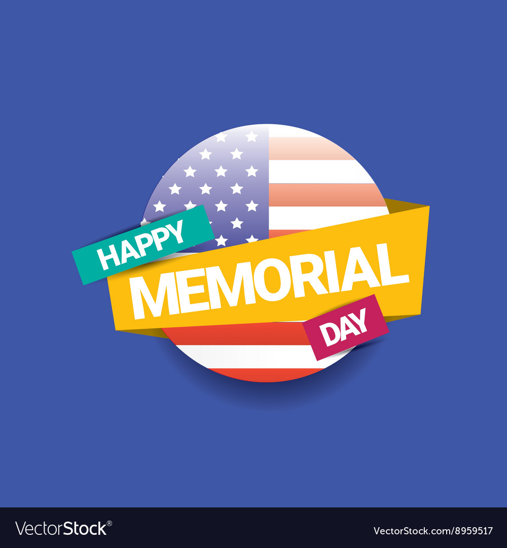 Happy Memorial Day Banner Memorial Day Card Vector Image