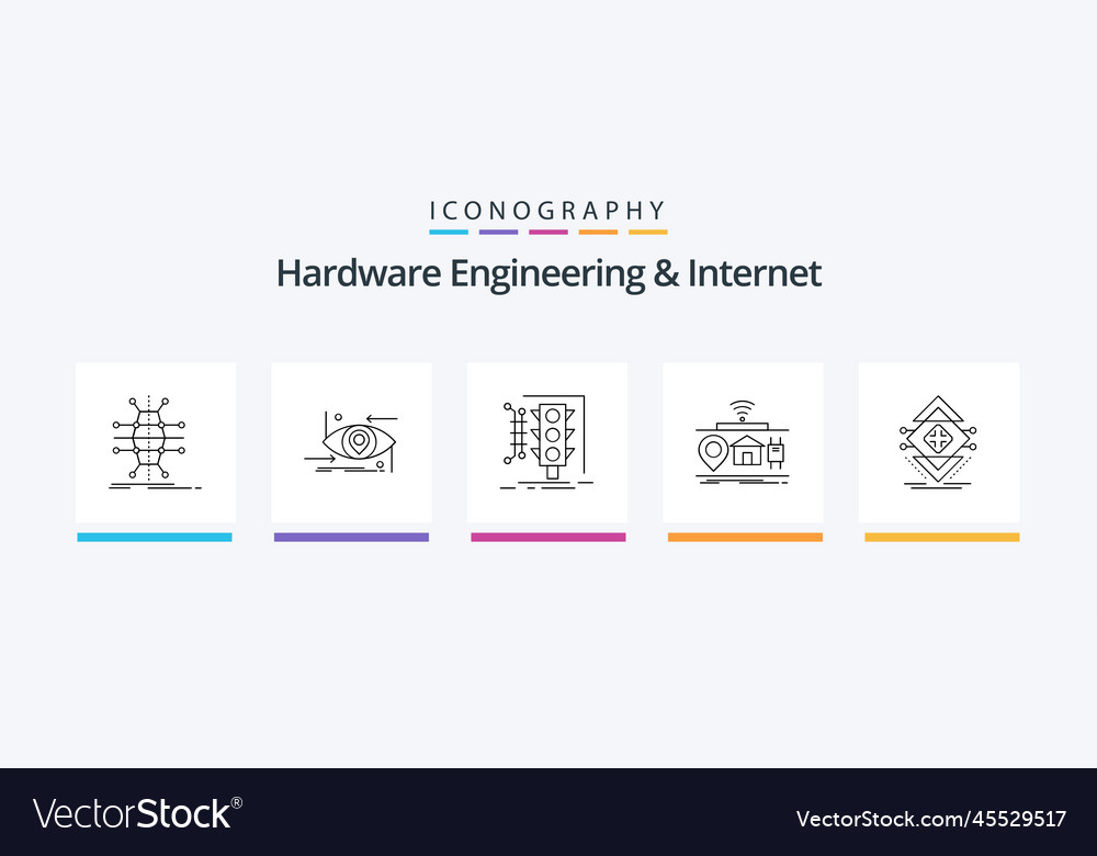 Hardware engineering and internet line 5 icon