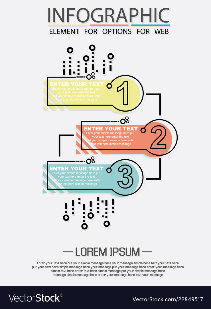 Infographic of three simple style options vector image Infographic of three simple style options