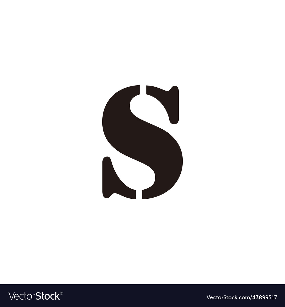 Letter ss double geometric symbol simple logo Vector Image
