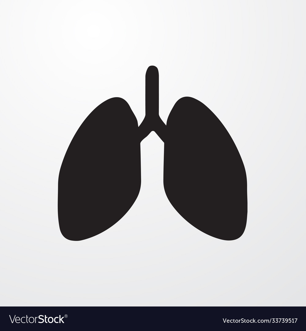 Lungs icon for web and mobile Royalty Free Vector Image