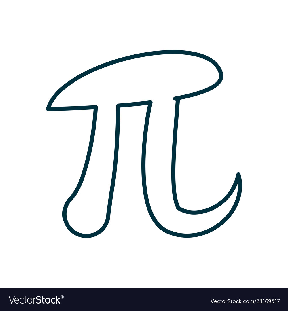 Pi line style icon design