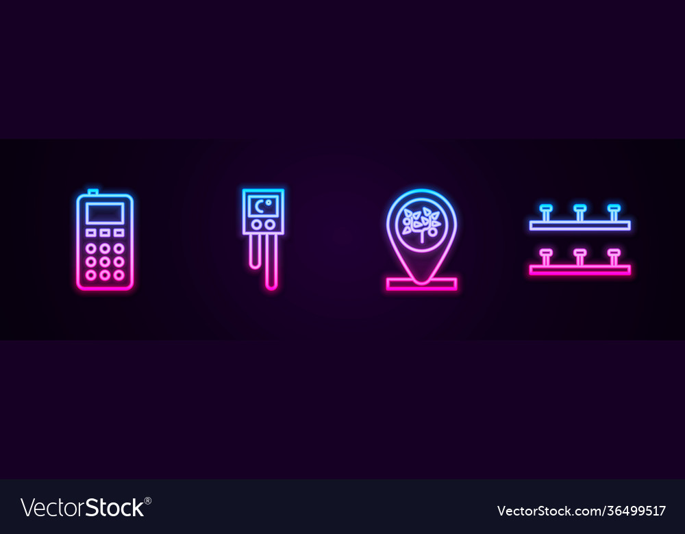 Set line remote control temperature and humidity vector image Set line remote control temperature and humidity