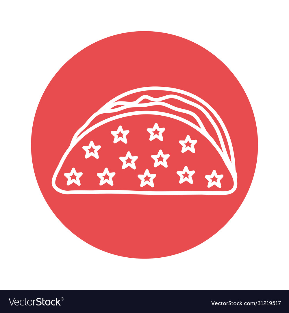 Taco block style icon design