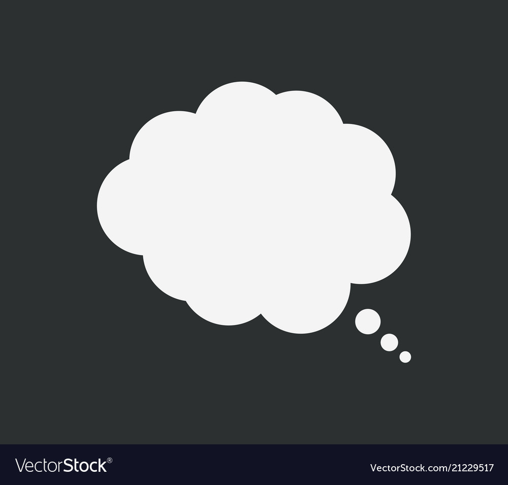 Thinking cloud icon Royalty Free Vector Image - VectorStock