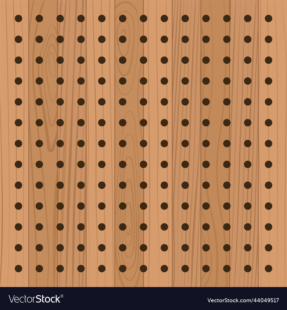 Wooden Pegboard Storage Wall