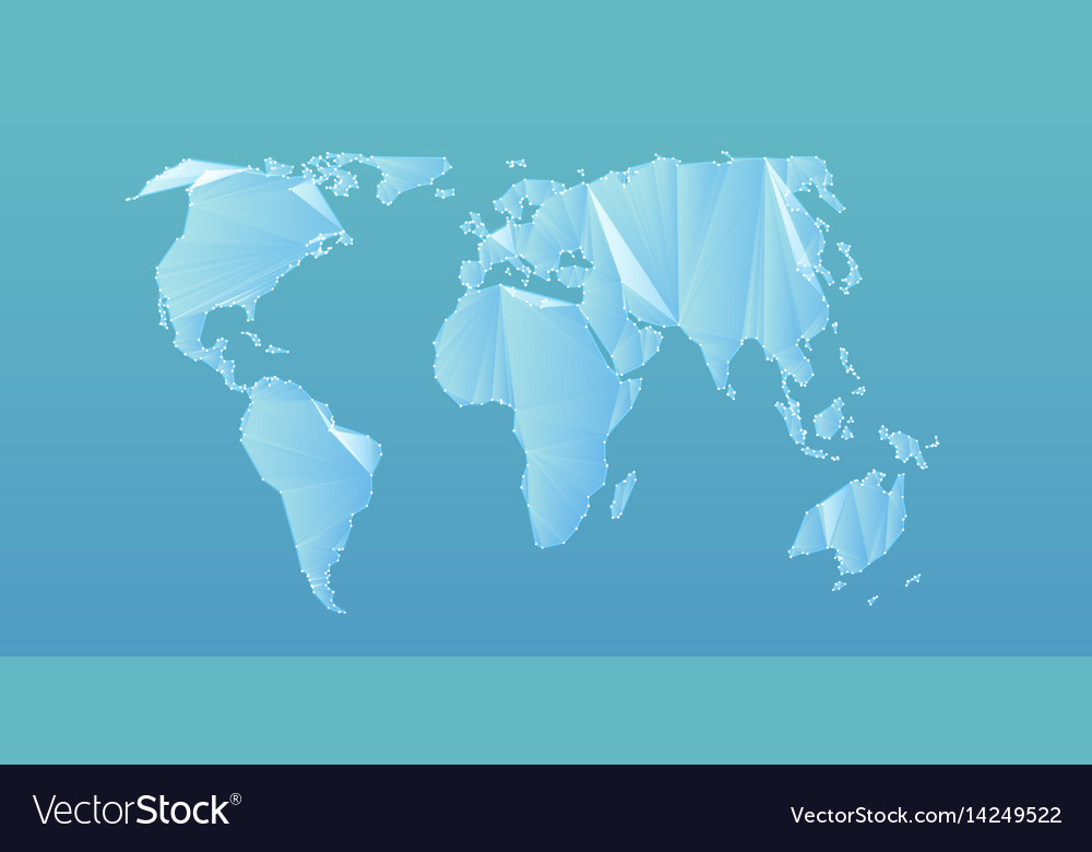 Abstract Mesh World Map
