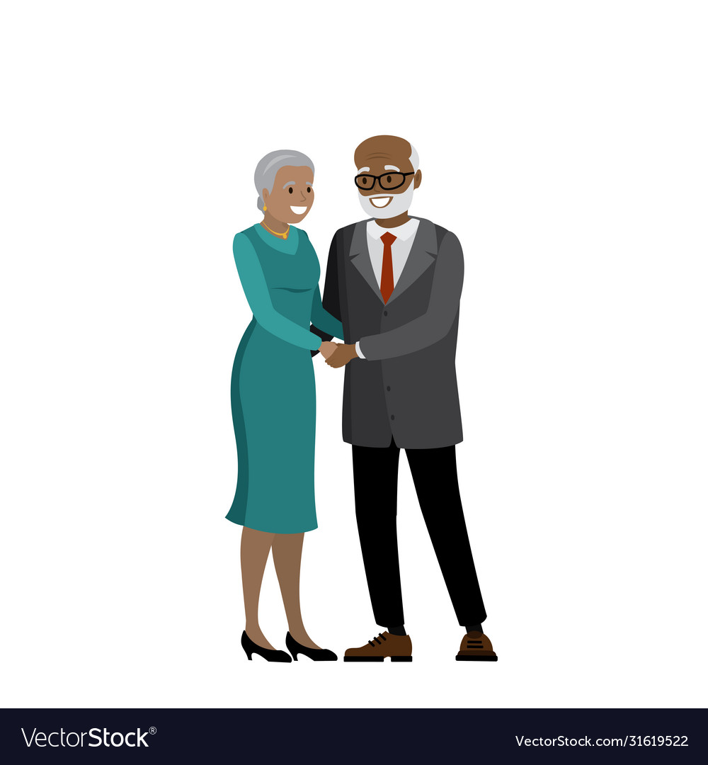 African american couple old people