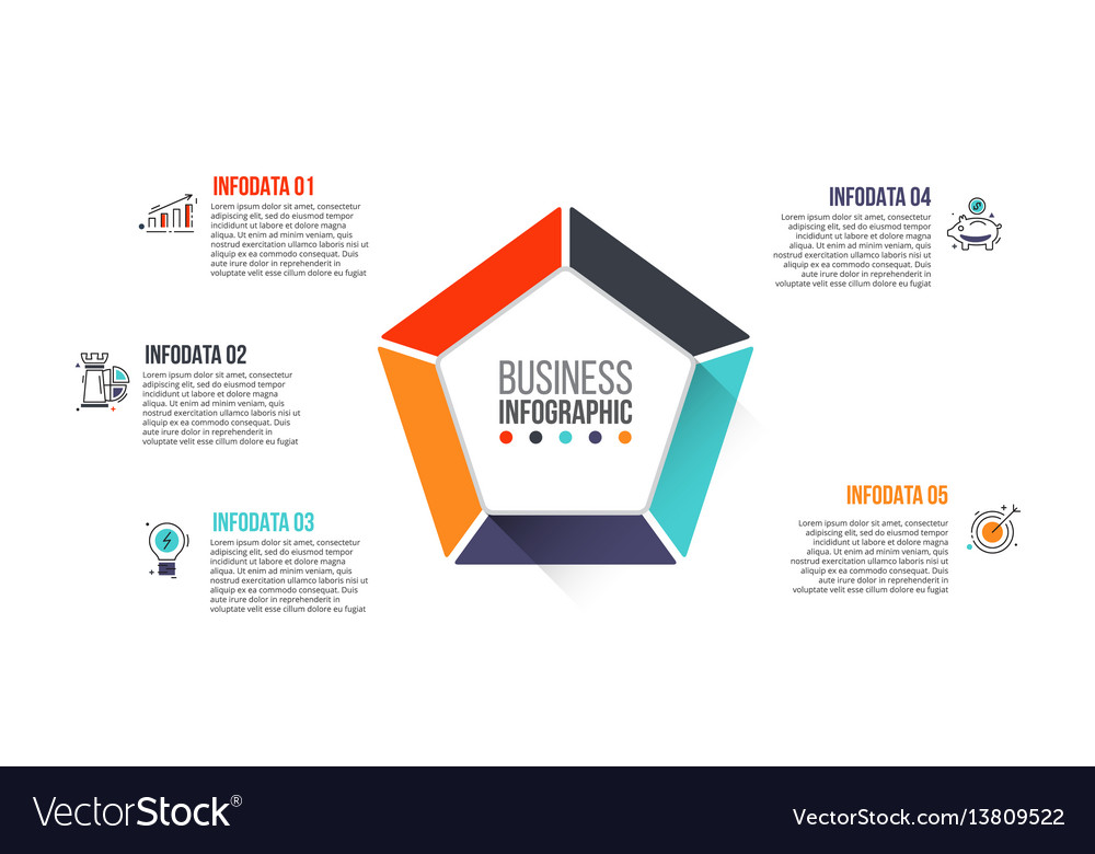 Business data visualization Royalty Free Vector Image