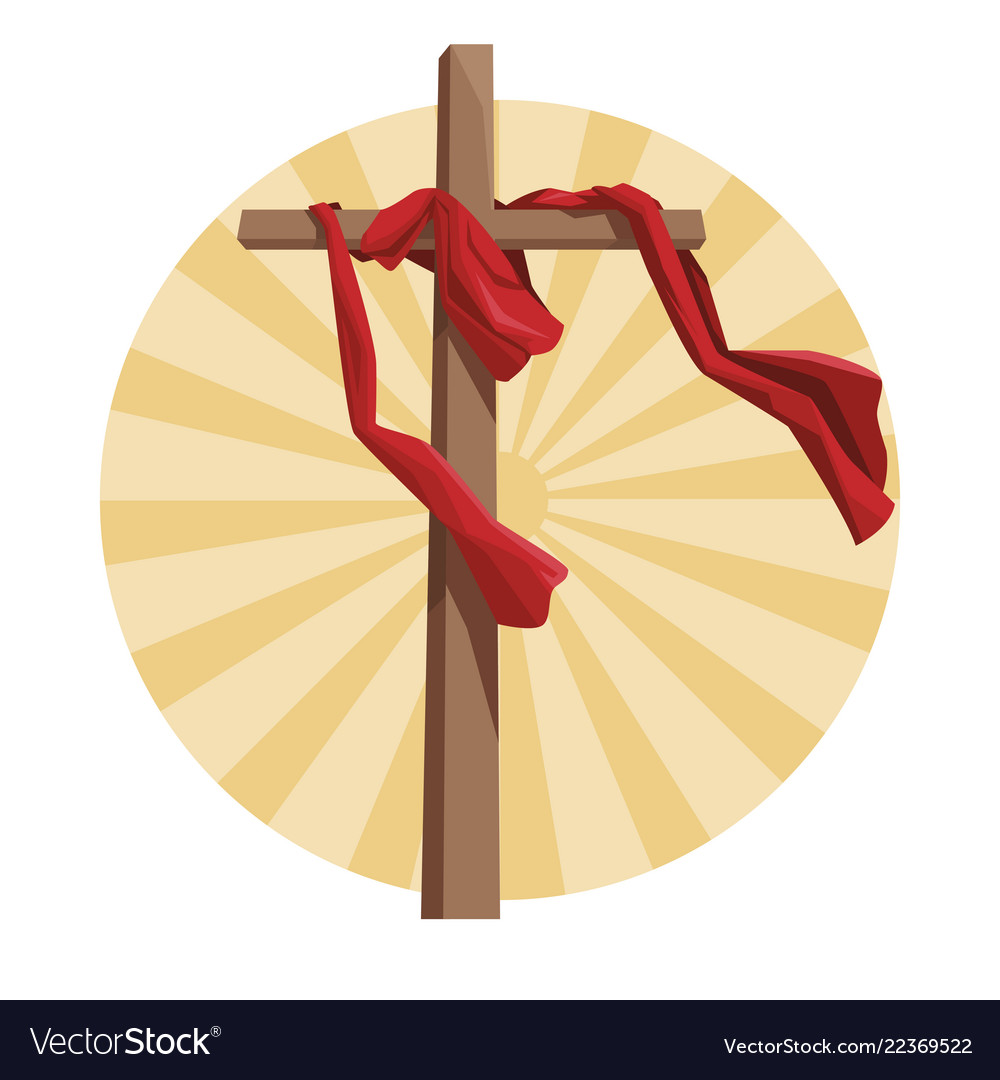 Cross catholic symbol Royalty Free Vector Image