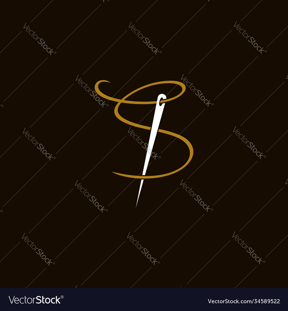 Elegant Needle S Initial Logo