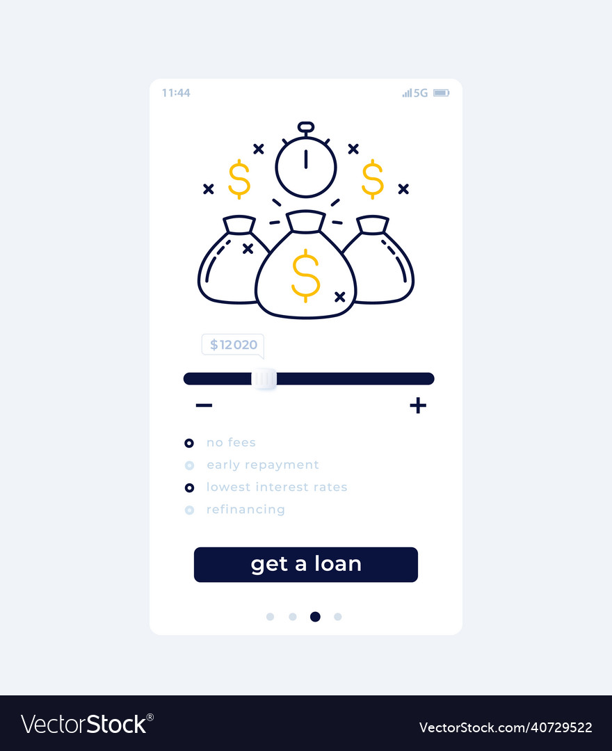 Fast loan mobile app ui design