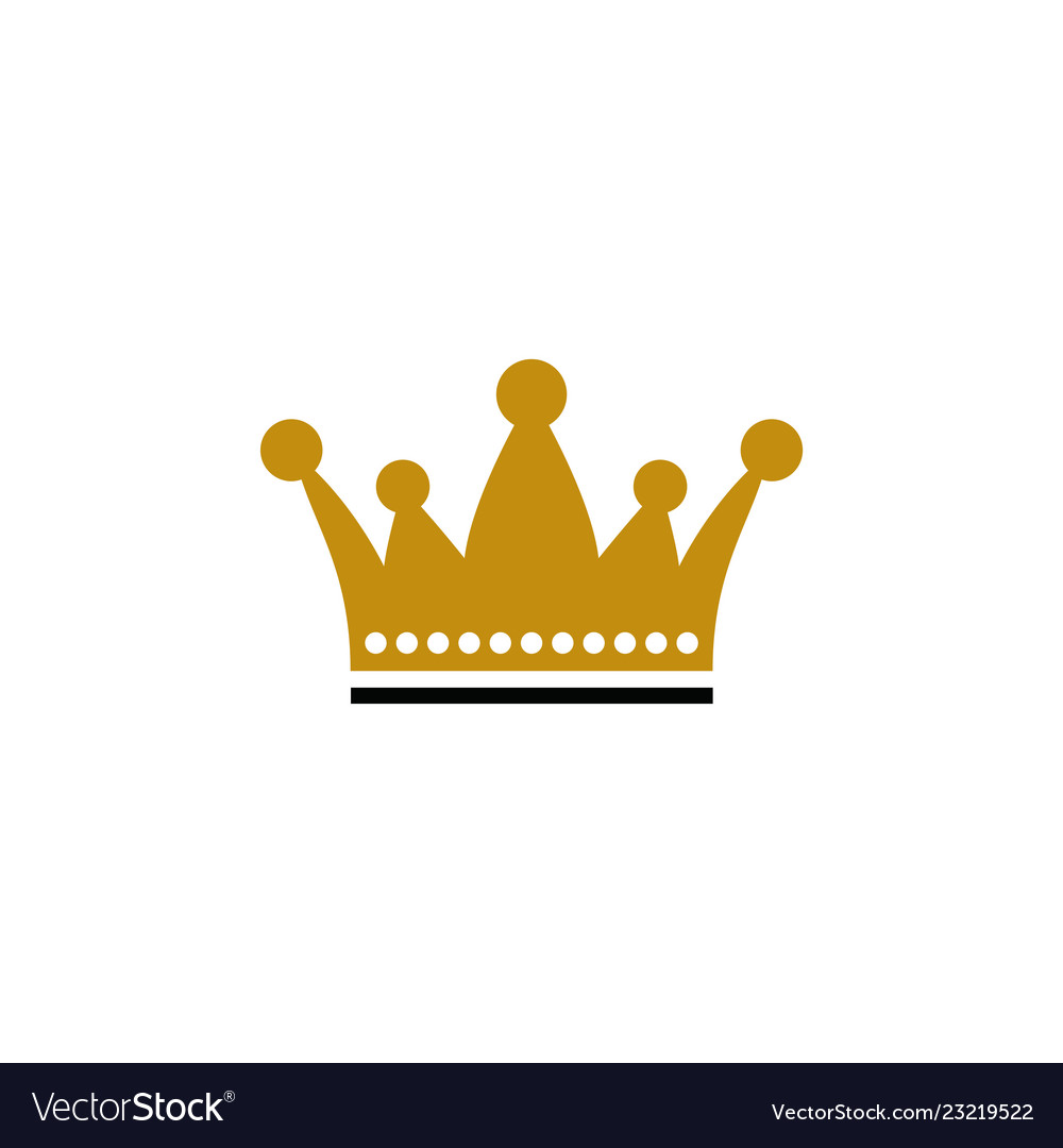 Golden crown logo Royalty Free Vector Image - VectorStock