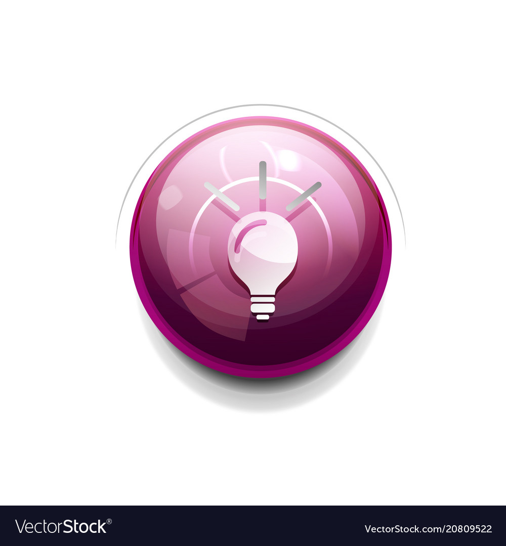 Light bulb new idea concept web button