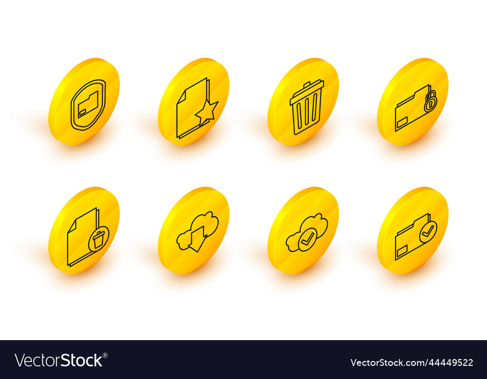 Set line document folder and check mark cloud