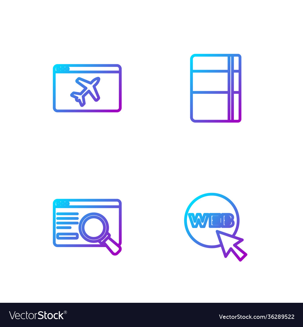 Set line web and graphic design ui or ux website vector image Set line web and graphic design ui or ux website