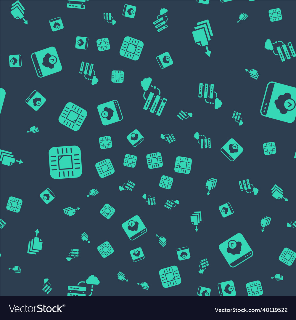 Set network cloud connection data export vector image Set network cloud connection data export
