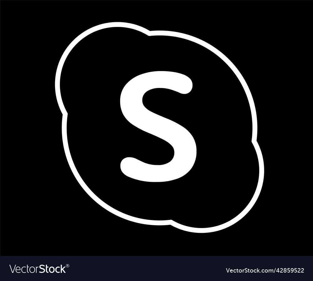 Skype social media icon logo symbol design Vector Image