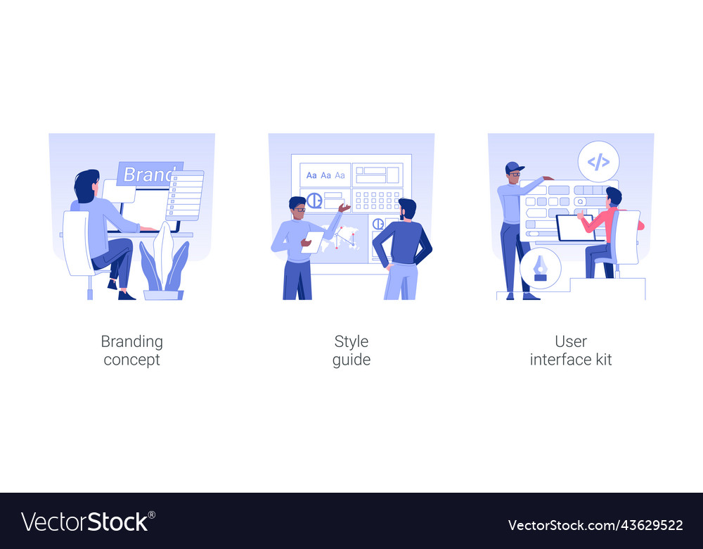 Ui design isolated concept vector image Ui design isolated concept